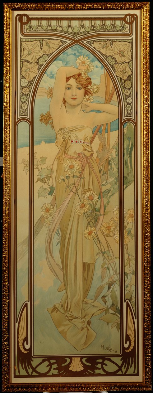 Pory dnia: Dash w ciągu dnia autorstwa Alphonse Mucha