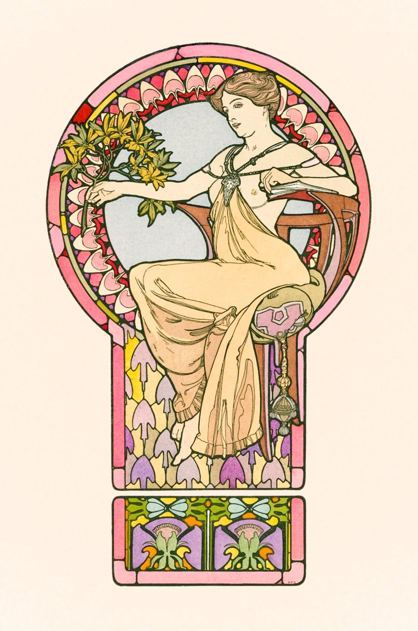Bez tytułu z dokumentów dekoracyjnych autorstwa Alphonse Marie Mucha