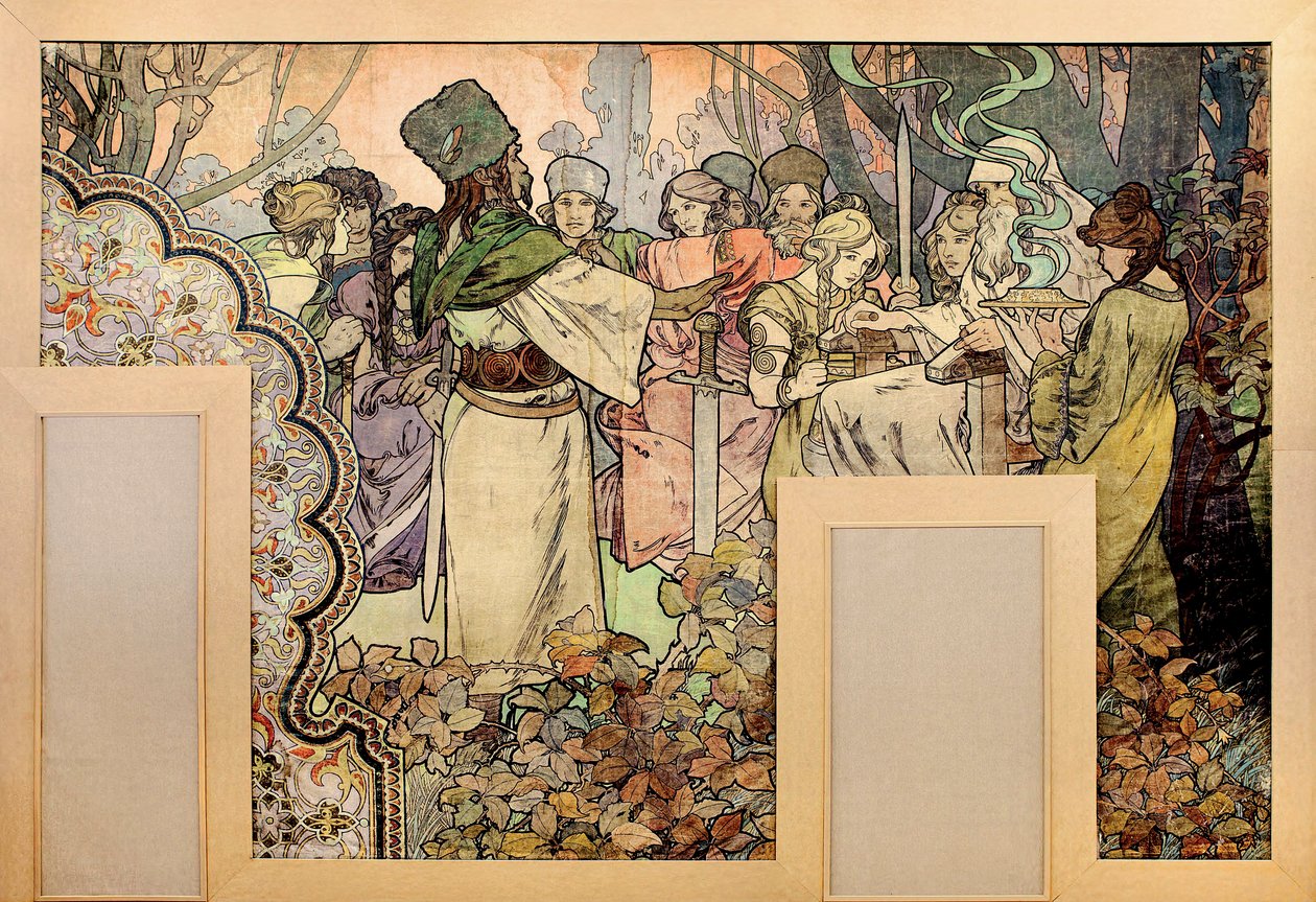 Malarstwo ścienne na Wystawę Powszechną z 1900 r. - Obraz Afonsa Marie Muchy (1860-1939) autorstwa Alphonse Mucha