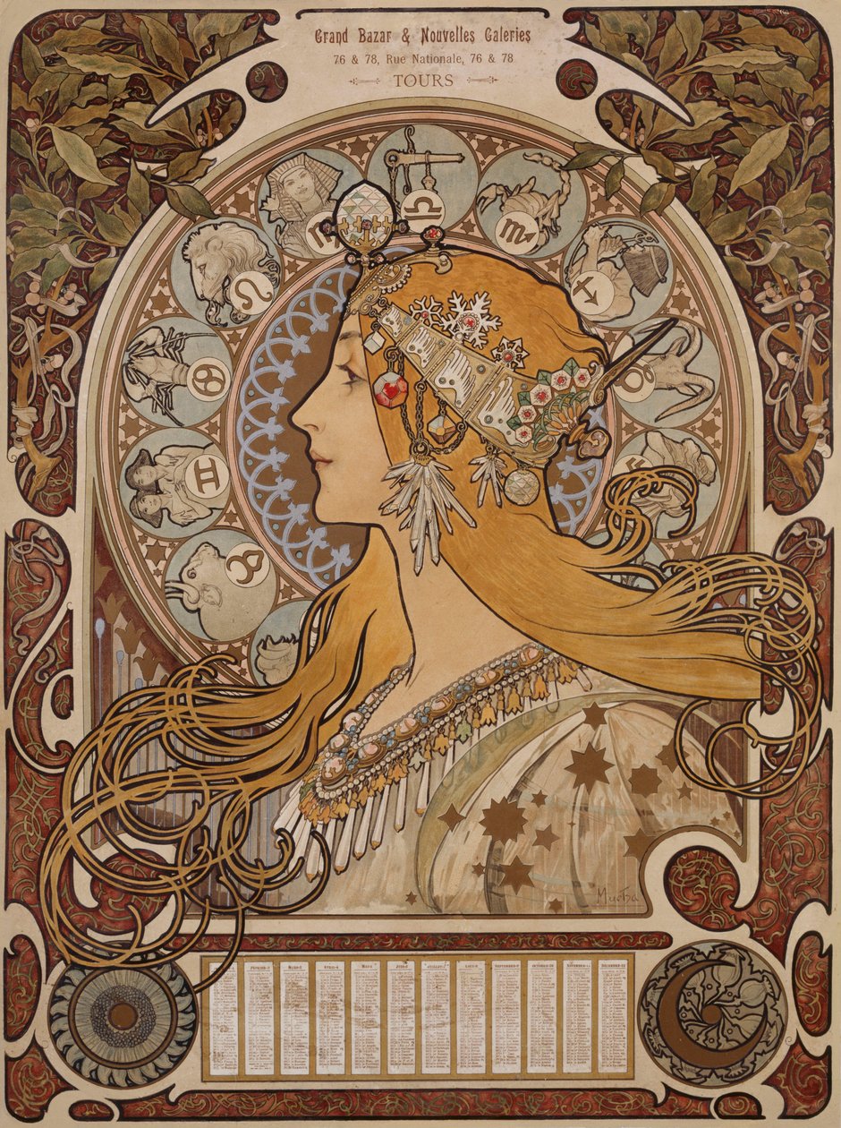 Zodiak, Kryty Bazar i nowe galerie, Wycieczki autorstwa Alphonse Mucha