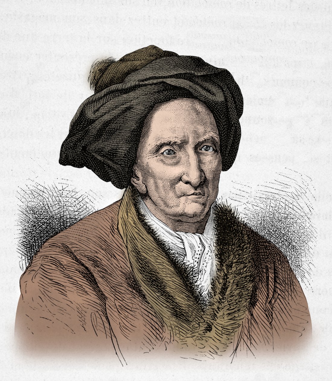 Portret Bernarda Le Bouyer de Fontenelle (rycina) autorstwa Alphonse Marie de Neuville