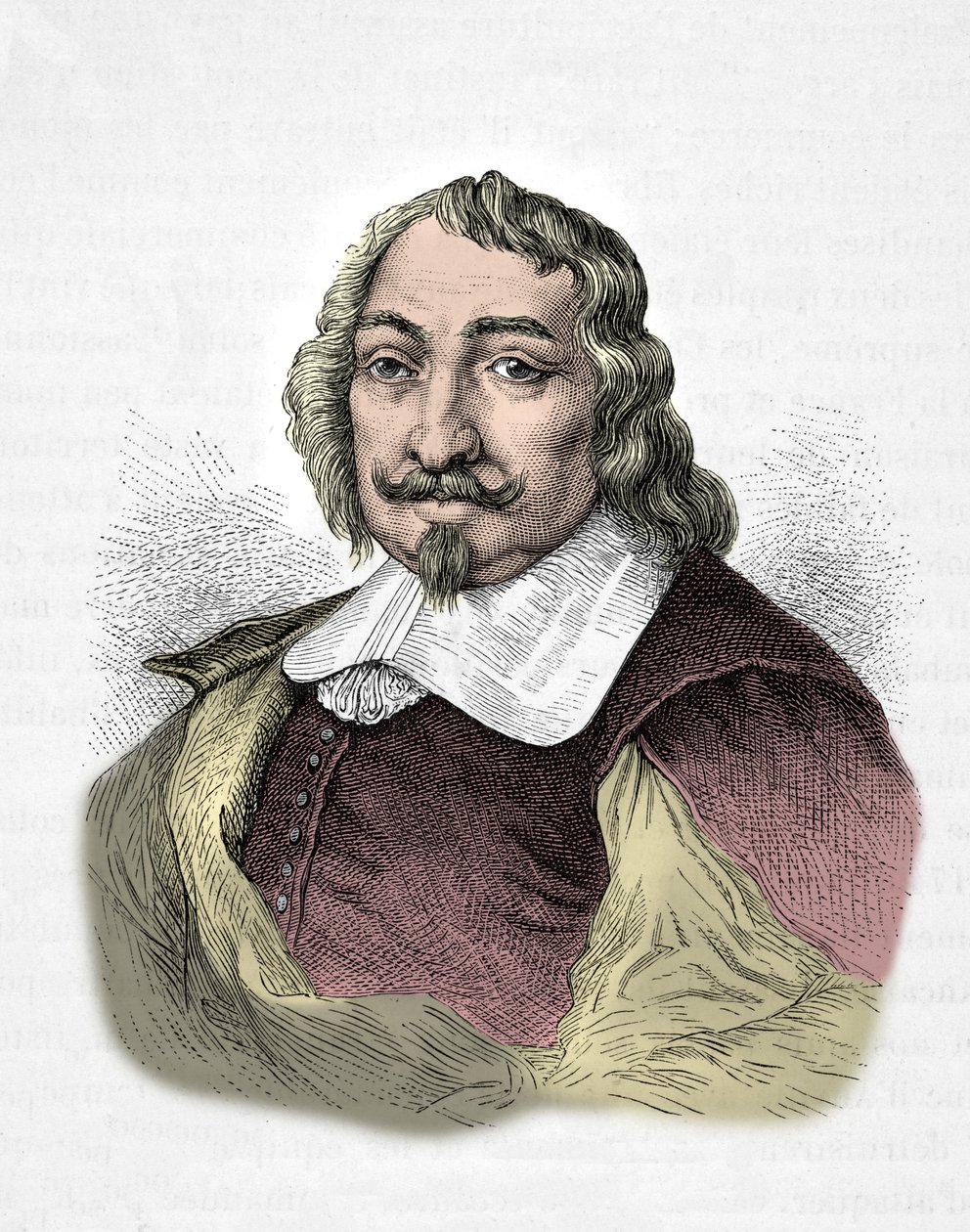 Portret Samuela de Champlain (rycina) autorstwa Alphonse Marie de Neuville
