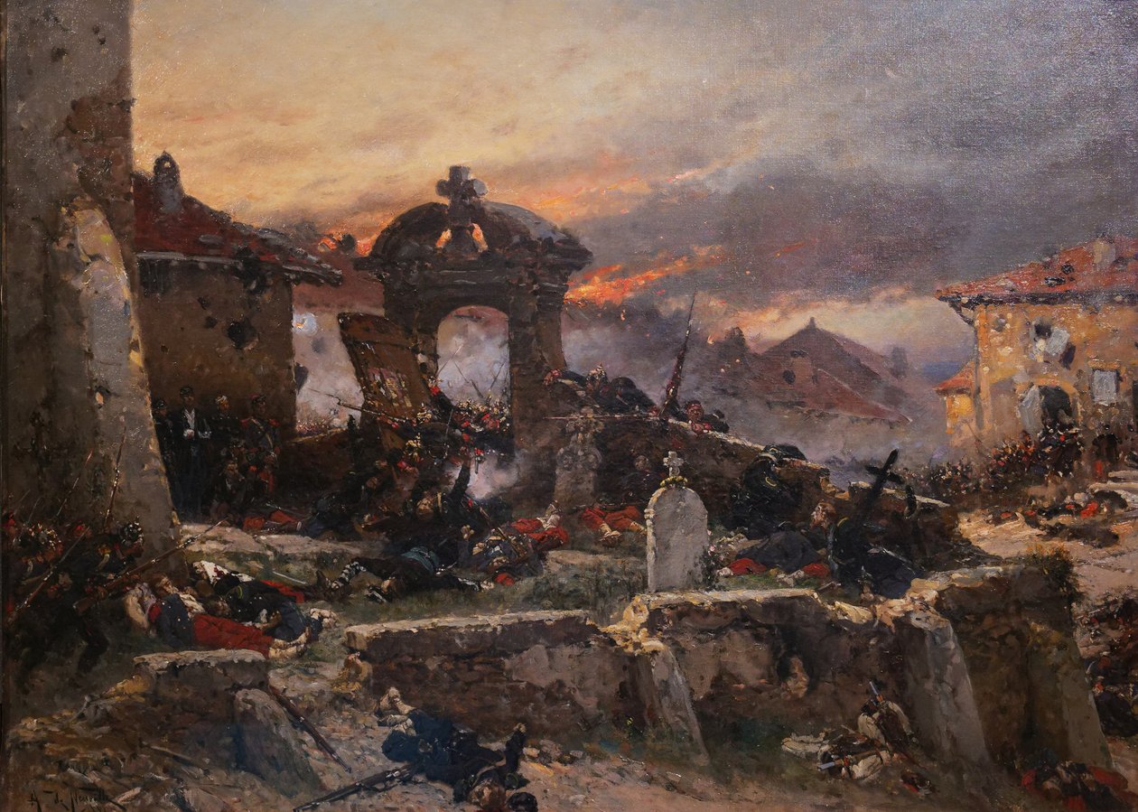 Cmentarz Saint-Privat, 18 sierpnia 1870, 1881 autorstwa Alphonse Marie de Neuville