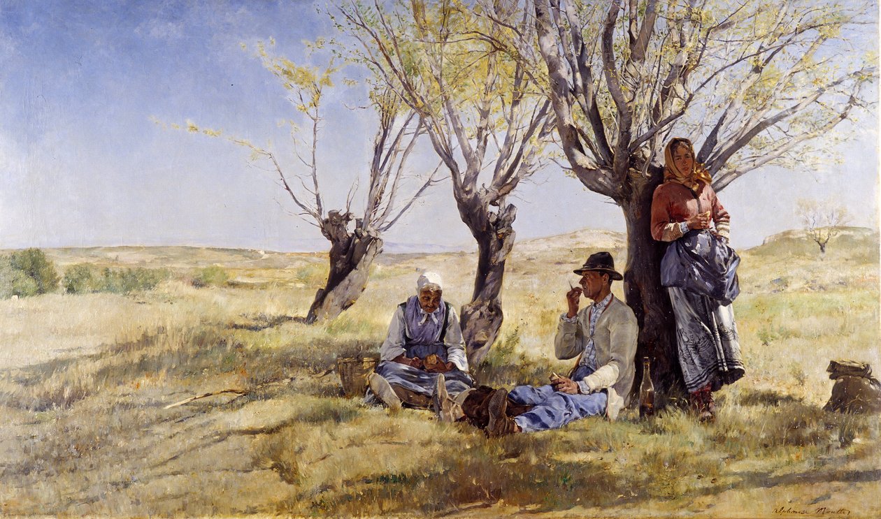 Lou Gousta, smak w garidze kątów (Avignon) Obraz Alphonse Moutte (1840-1913) Obowiązkowa wzmianka: Kolekcja fundacja względy Prowansji Marsylia autorstwa Alphonse Moutte