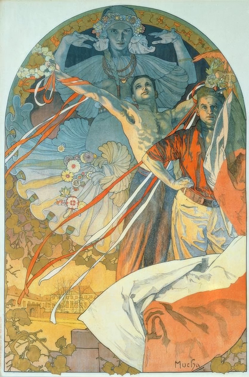 8 Festiwal Sokoła autorstwa Alphonse Mucha
