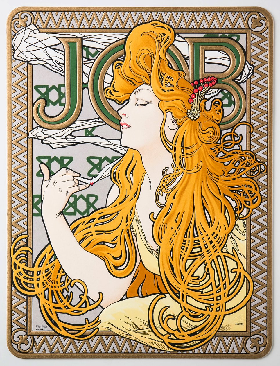 Plakat reklamowy do bibuły Job, 1897. autorstwa Alphonse Mucha