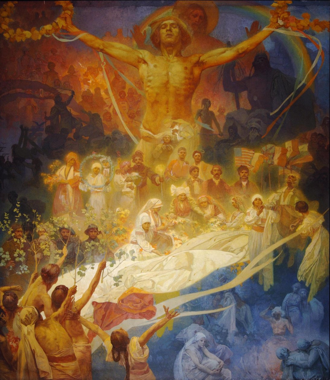 Apoteoza Słowian. Słowianie dla ludzkości, 1926 autorstwa Alphonse Mucha