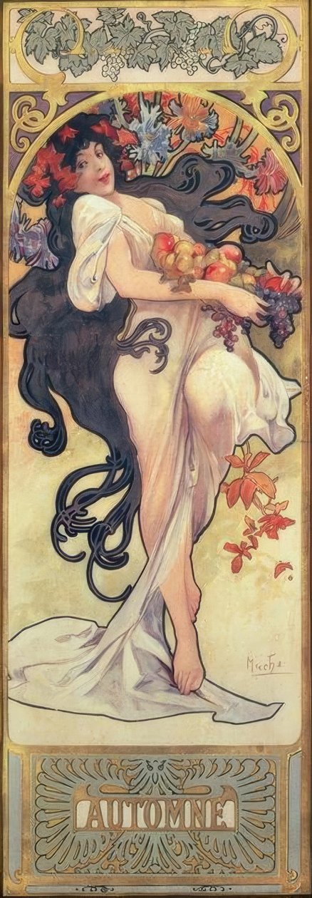 Jesień autorstwa Alphonse Mucha