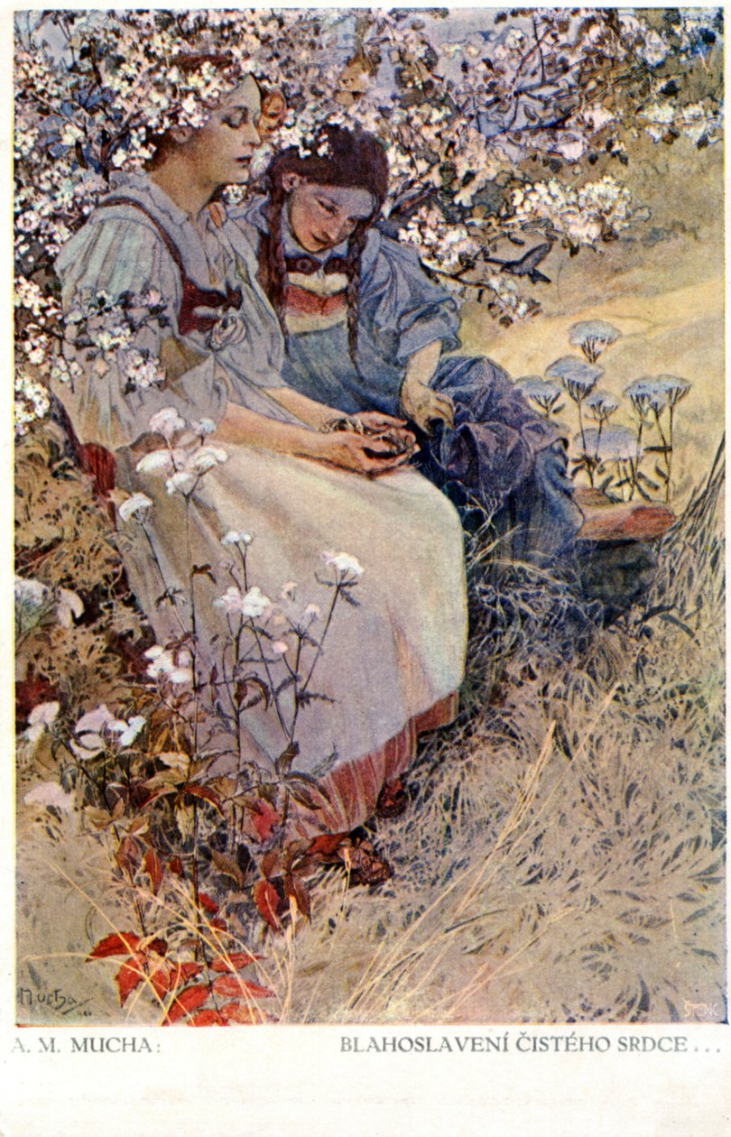 „Błogosławieni czystego serca, bo ujrzą Boga”, 1906 autorstwa Alphonse Mucha