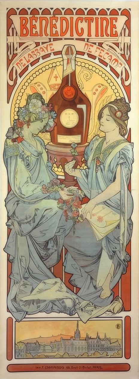 benedyktyński autorstwa Alphonse Mucha