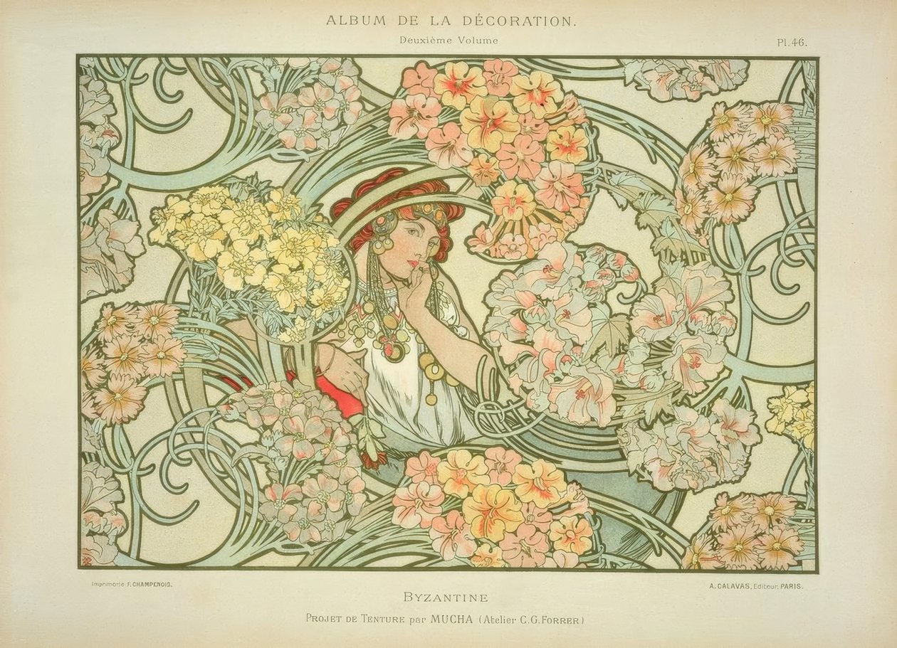 bizantyjska autorstwa Alphonse Mucha