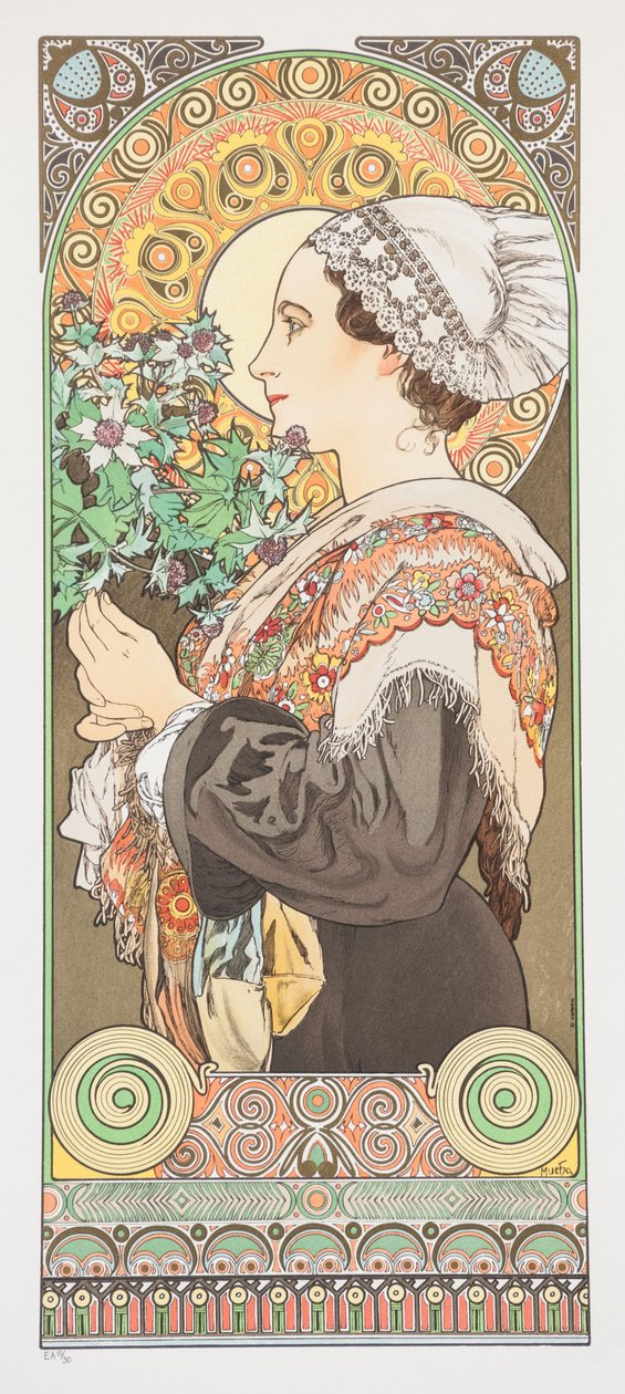 Chardon de Grève. Oset z Piasków, 1902. autorstwa Alphonse Mucha