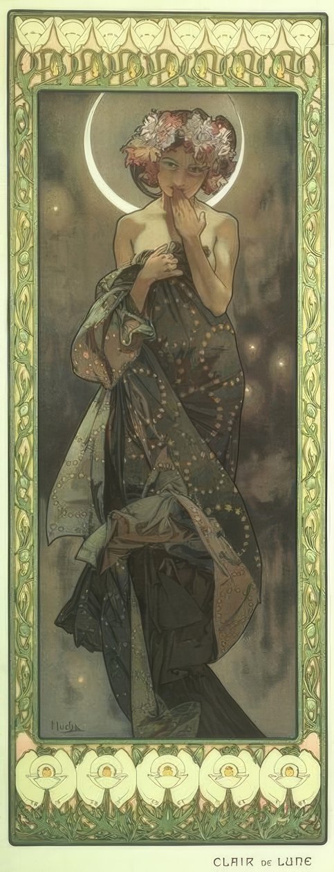 światło księżyca autorstwa Alphonse Mucha