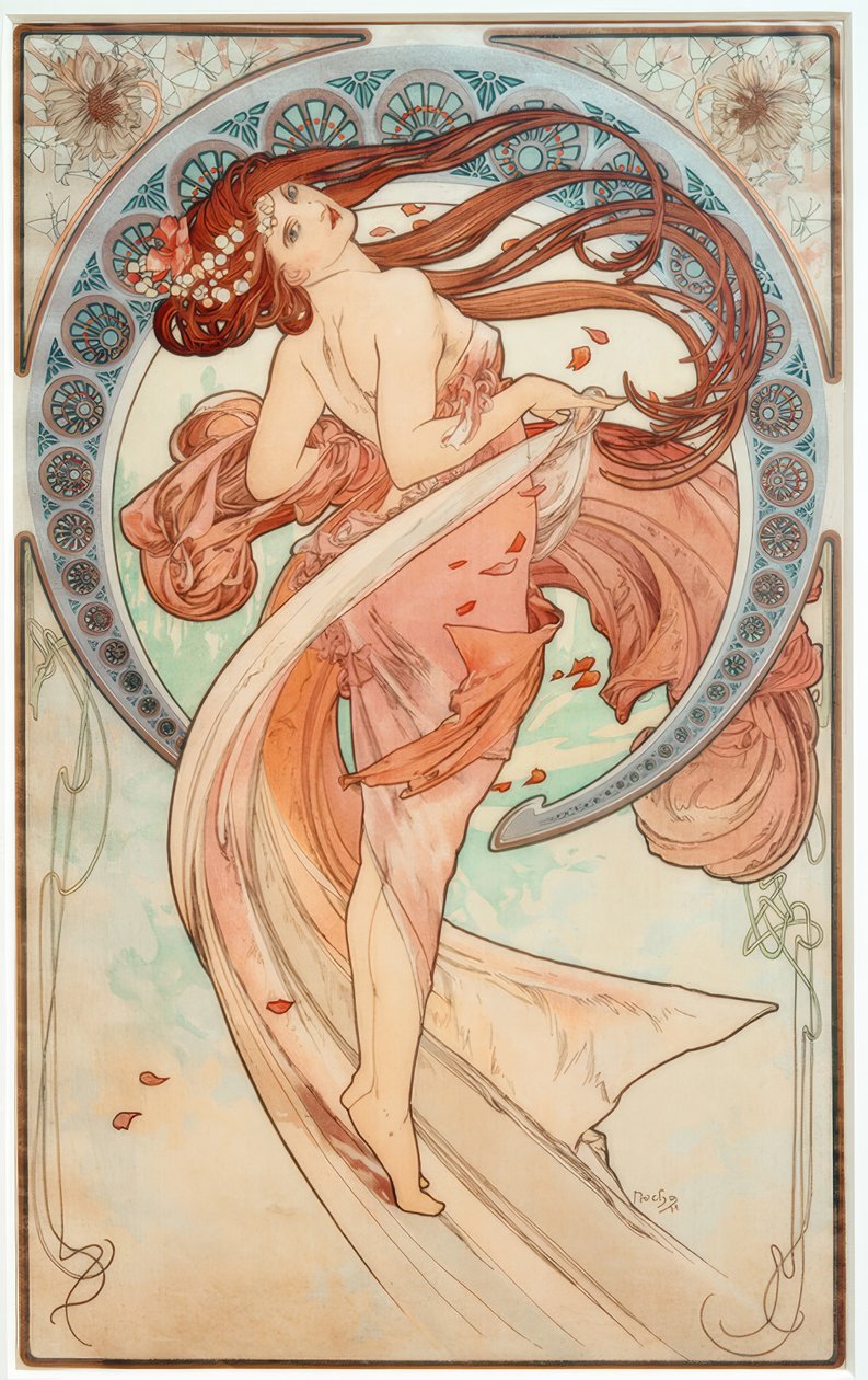 Taniec autorstwa Alphonse Mucha