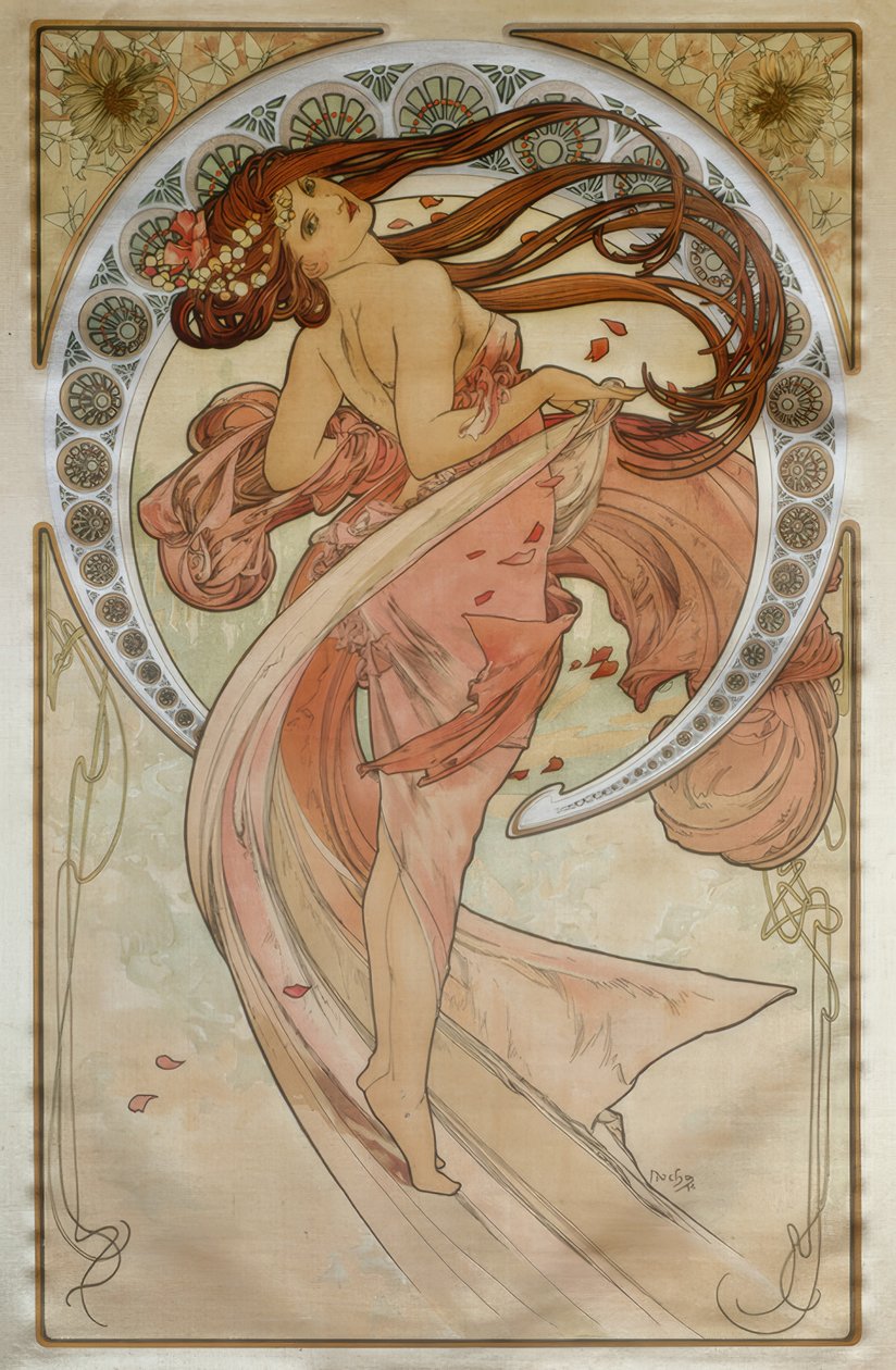 Taniec autorstwa Alphonse Mucha