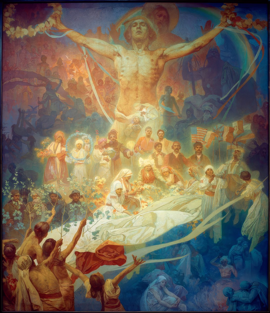 Apoteoza Słowian. Słowiańszczyzna dla ludzkości (XX w.) autorstwa Alphonse Mucha