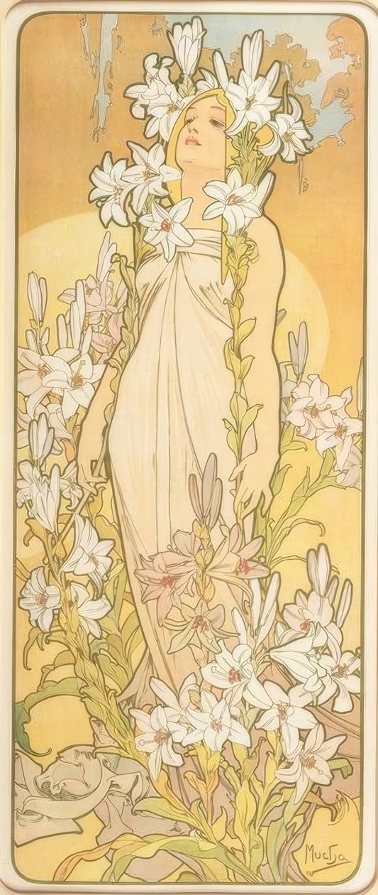 lilia autorstwa Alphonse Mucha