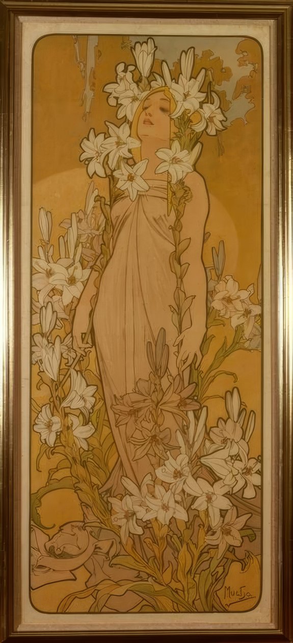 lilia autorstwa Alphonse Mucha