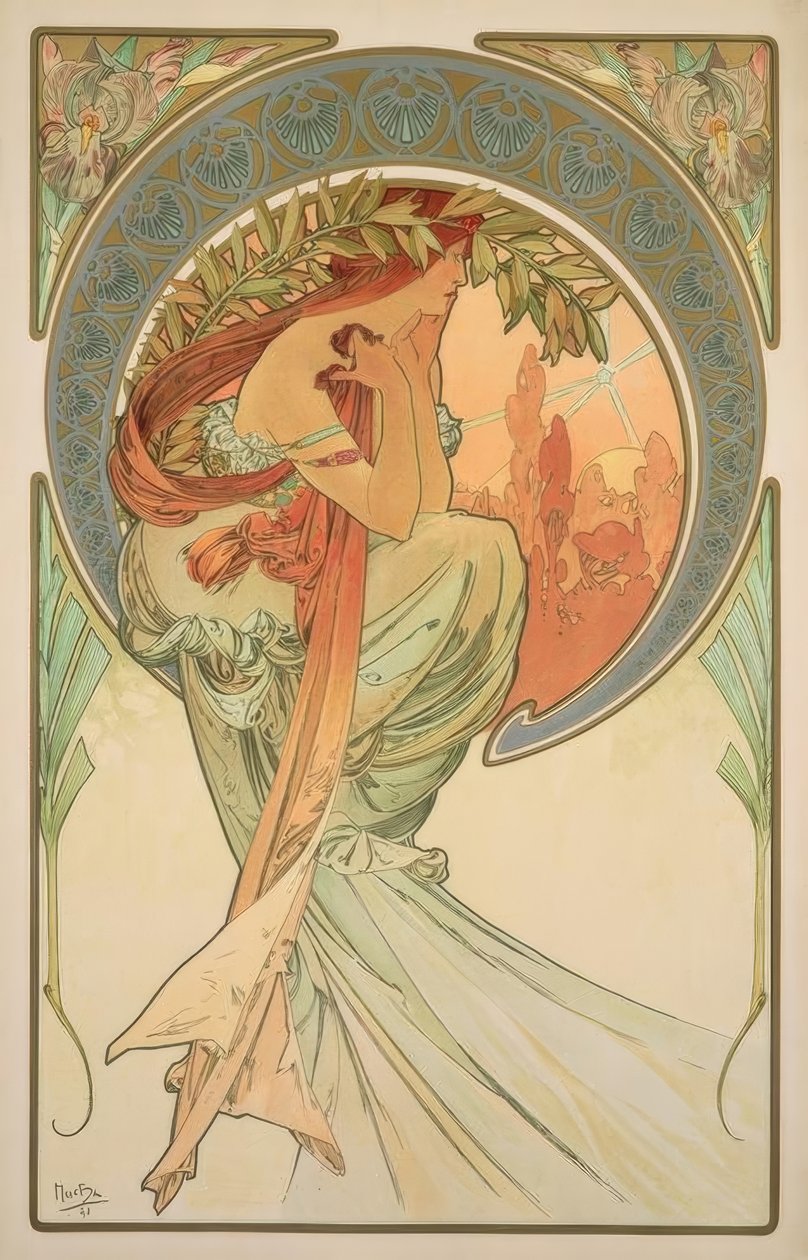 Poezja autorstwa Alphonse Mucha