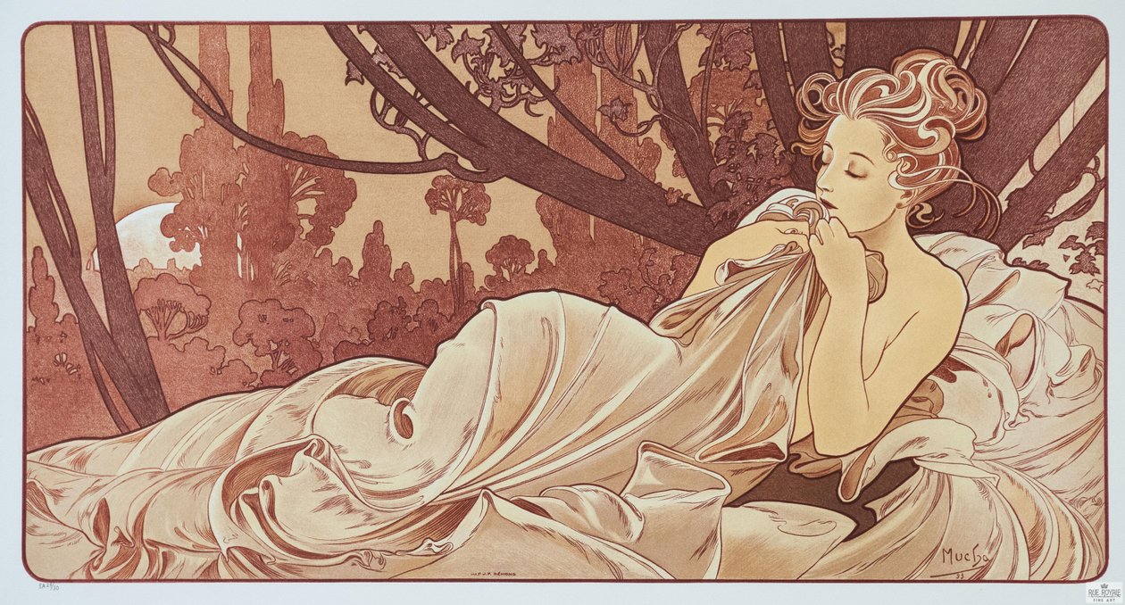 Zmierzch, 1899. autorstwa Alphonse Mucha