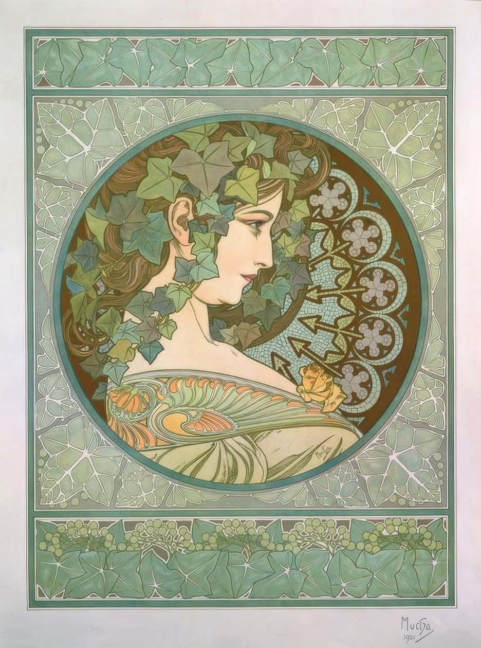 bluszcz autorstwa Alphonse Mucha