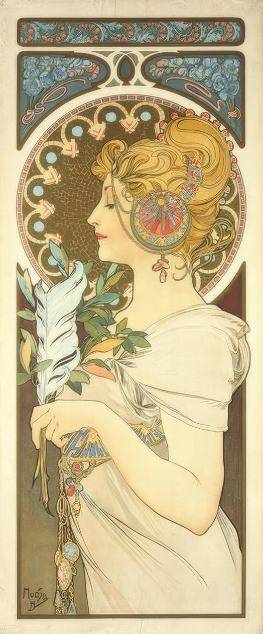 pióro autorstwa Alphonse Mucha