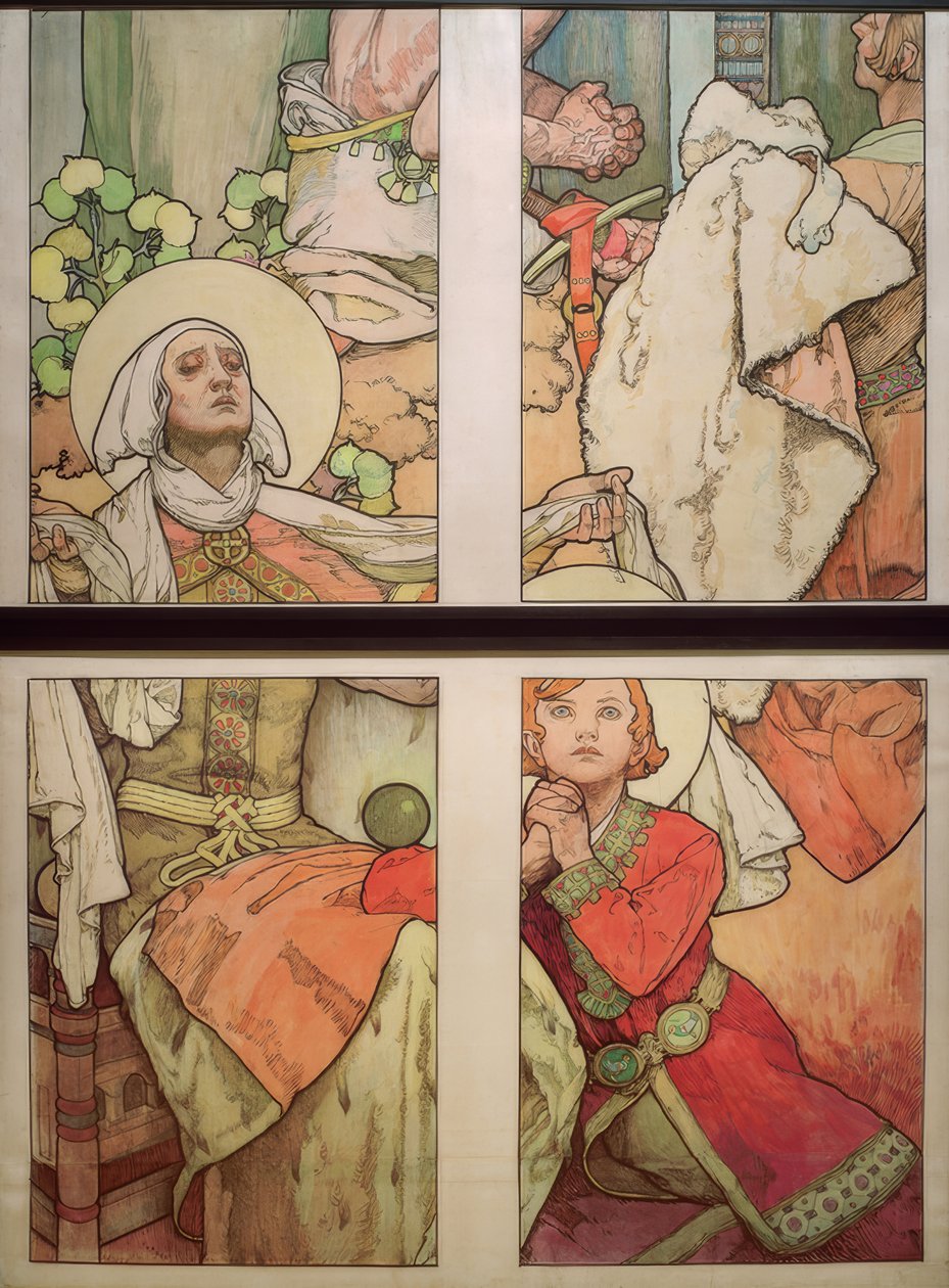 Okno św. Wita w Pradze autorstwa Alphonse Mucha