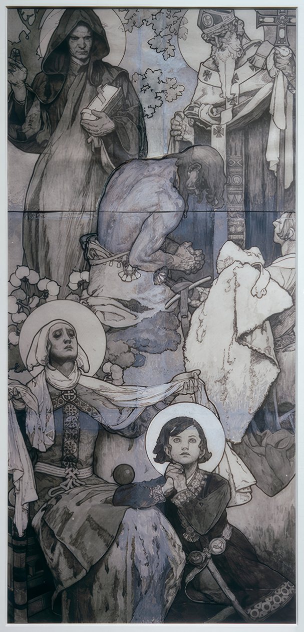 Okno św. Wita w Pradze autorstwa Alphonse Mucha
