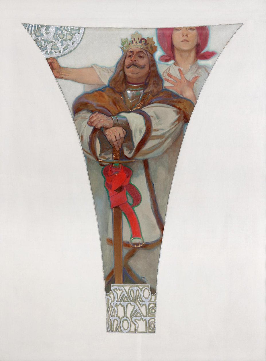 Jerzy z Podiebradów, 1911 autorstwa Alphonse Mucha