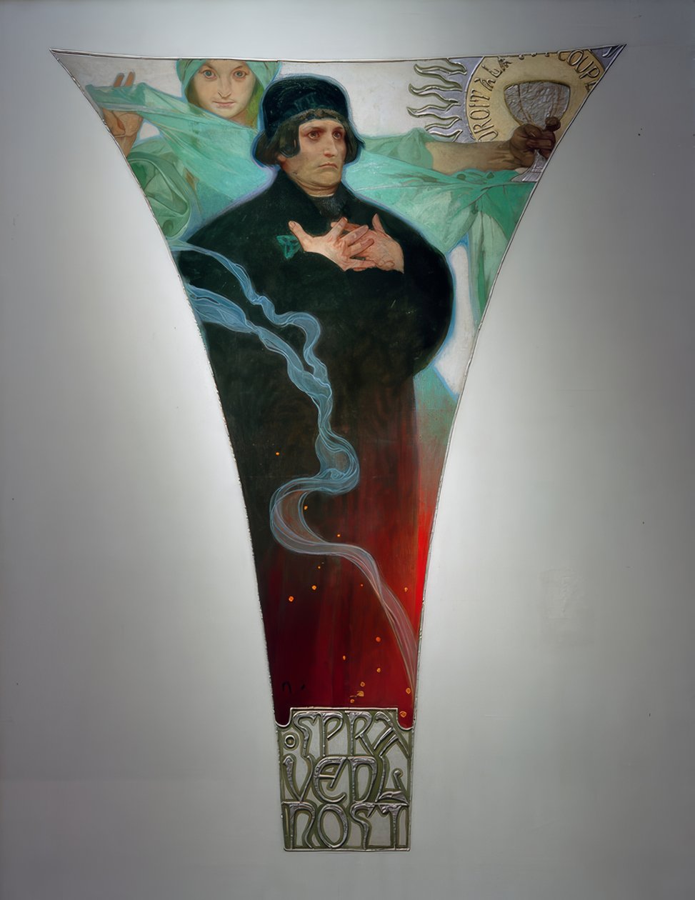 Sprawiedliwość - Magister Jan Hus autorstwa Alphonse Mucha