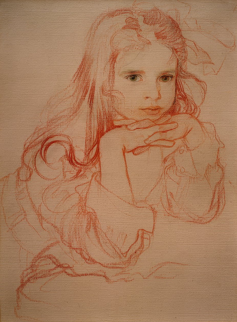 Jaroslava Mucha, córka artysty autorstwa Alphonse Mucha