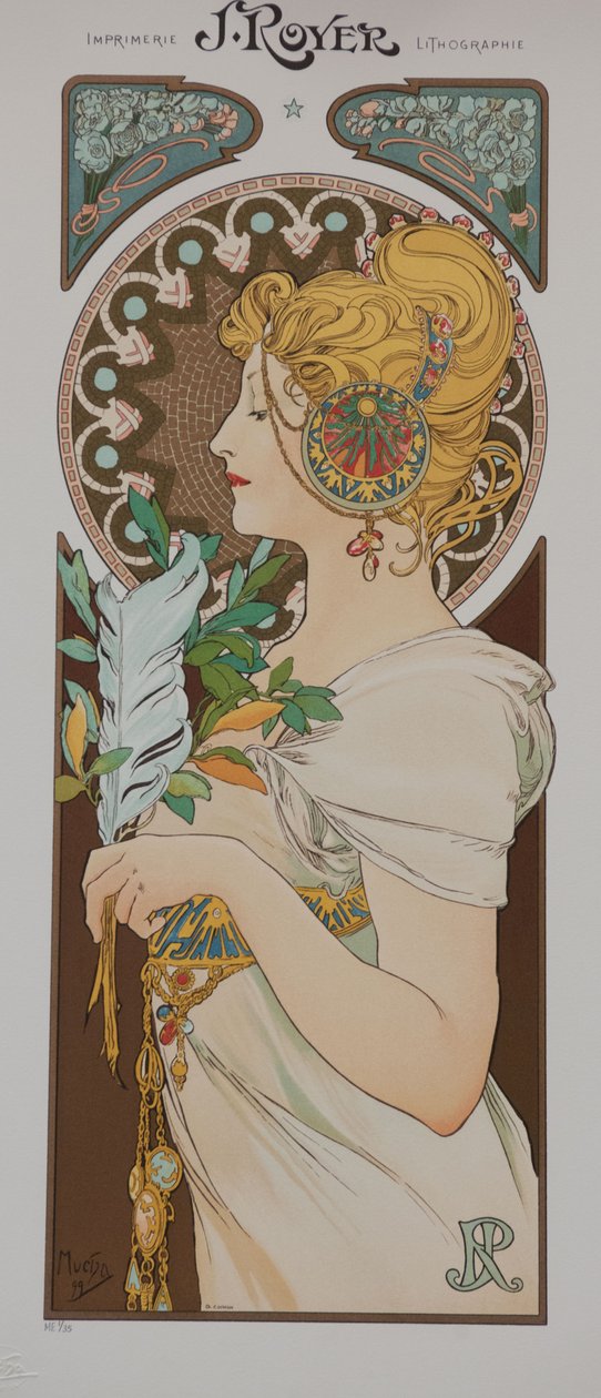 Pióro, 1899. autorstwa Alphonse Mucha