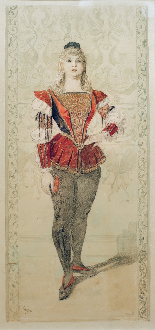 Kostium w Teatrze autorstwa Alphonse Mucha