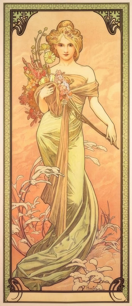 Wiosna autorstwa Alphonse Mucha