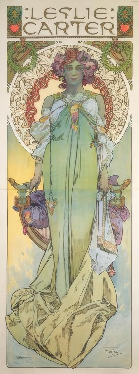 Leslie Carter autorstwa Alphonse Mucha