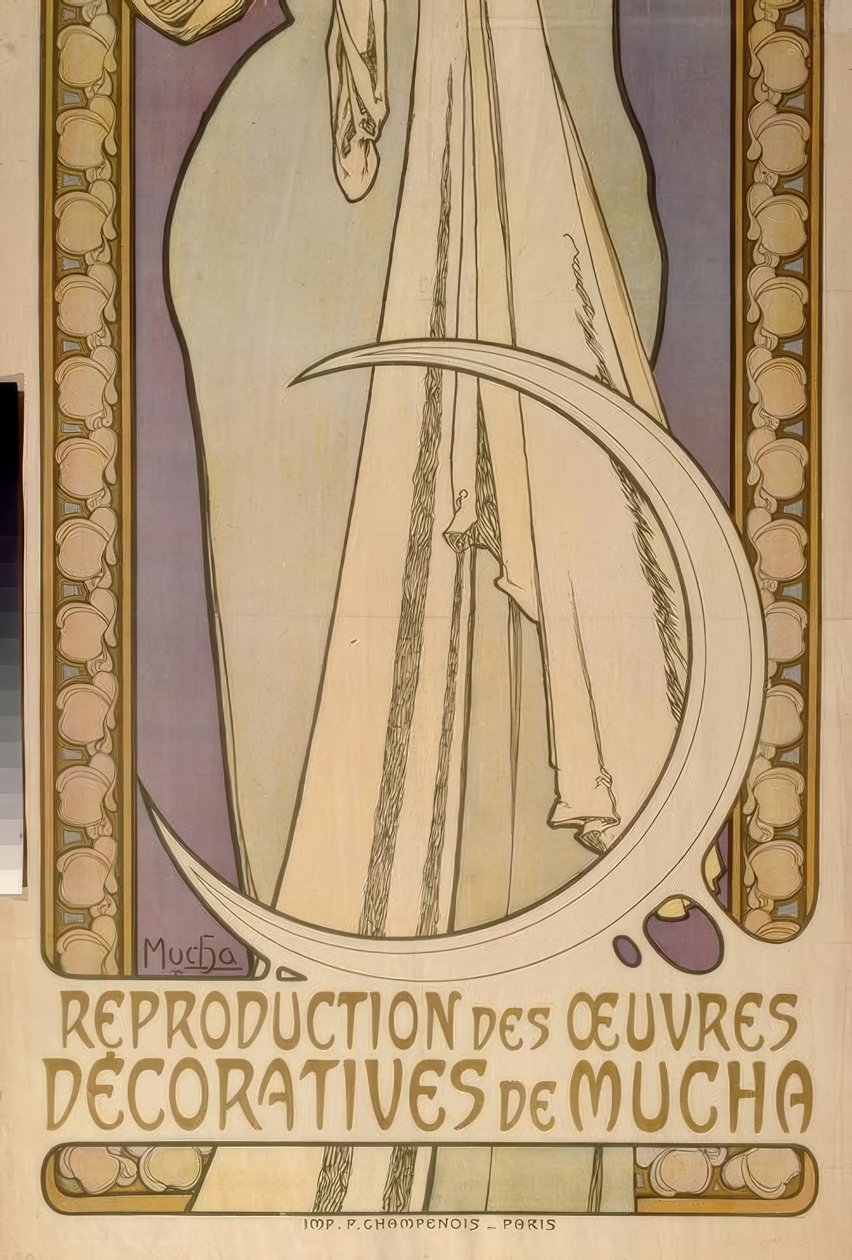 Lygie - Reprodukcja prac dekoracyjnych Muchy autorstwa Alphonse Mucha