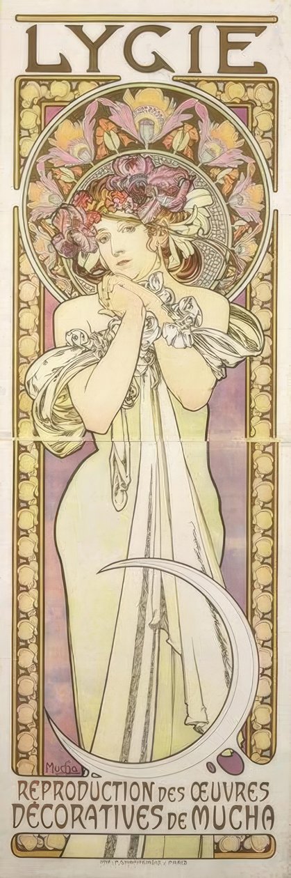 Lygie - Reprodukcja prac dekoracyjnych Muchy autorstwa Alphonse Mucha