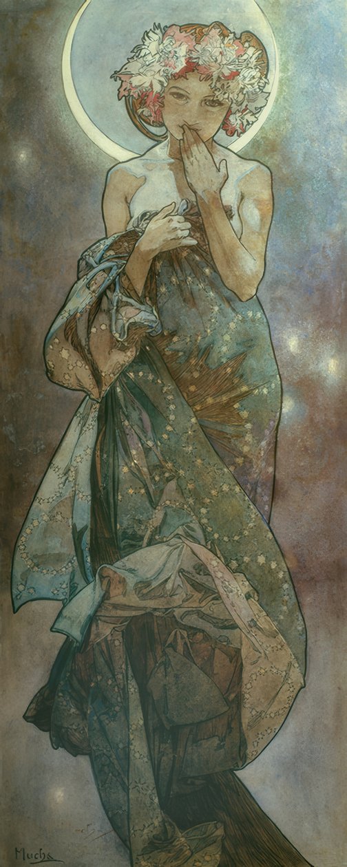 światło księżyca autorstwa Alphonse Mucha