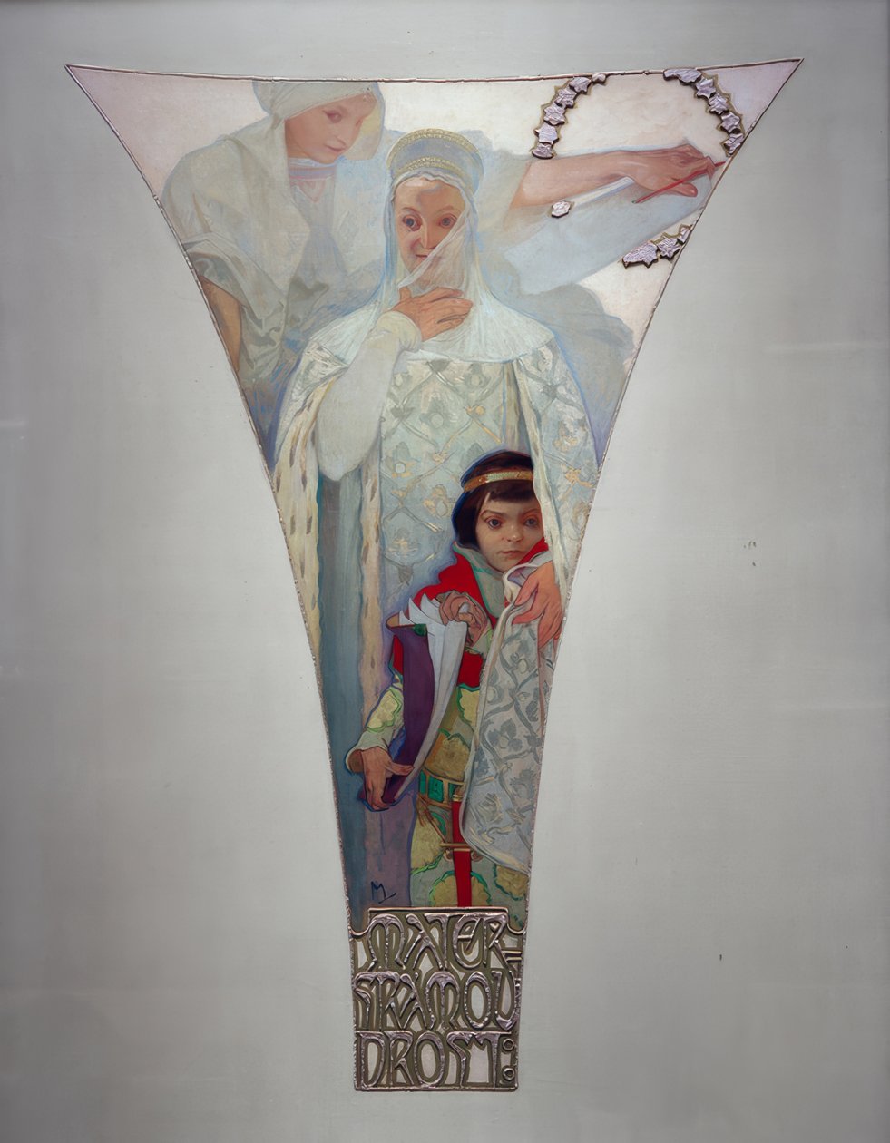 Matczyna mądrość - Eliska Premyslovna autorstwa Alphonse Mucha