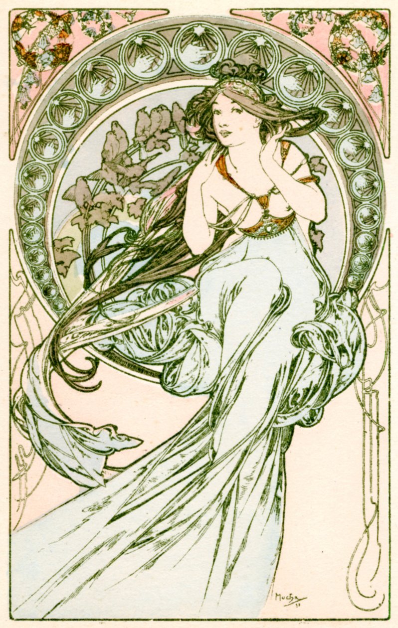 „Muzyka”, 1900 autorstwa Alphonse Mucha