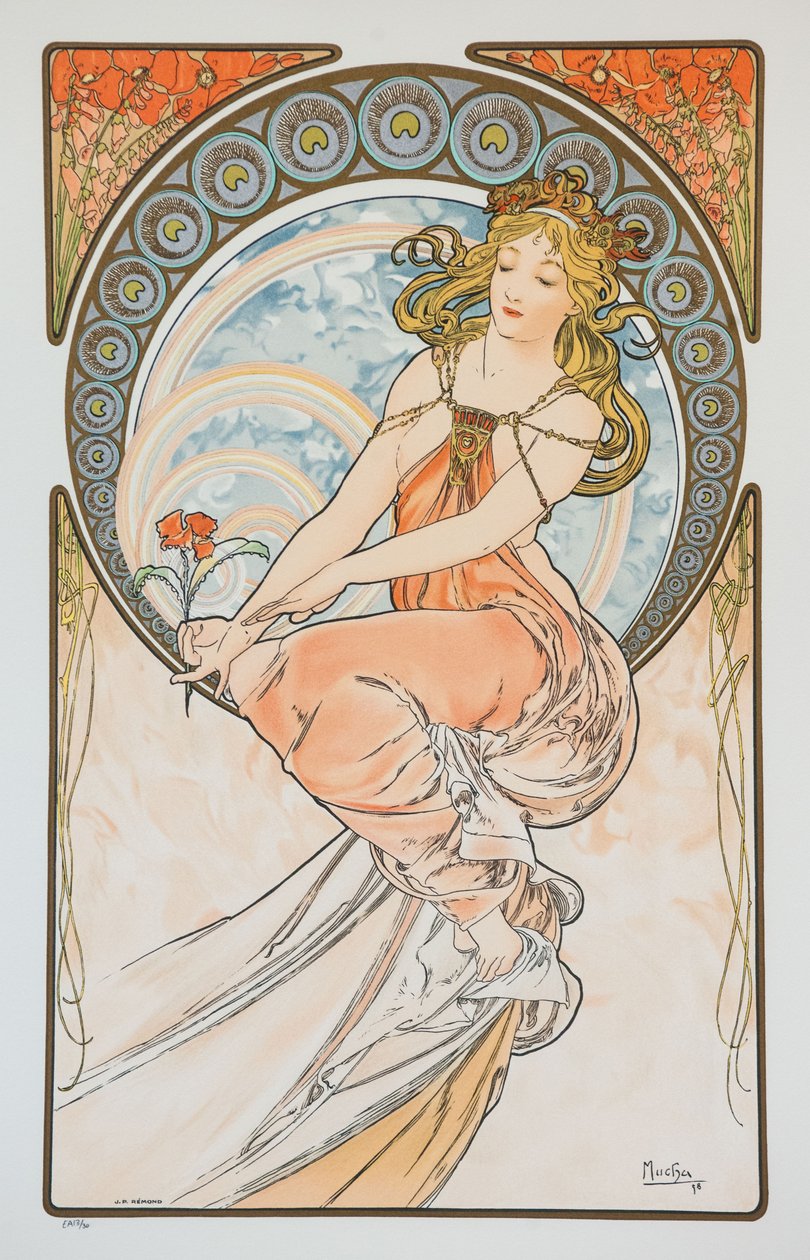 Malarstwo Z cyklu Sztuka, 1898. autorstwa Alphonse Mucha
