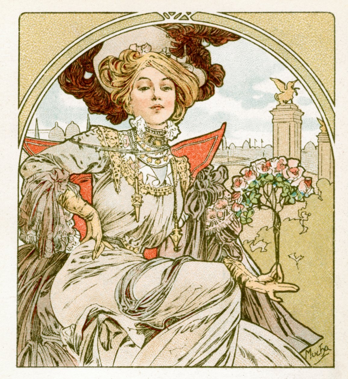 Wystawa Paryska, 1900 autorstwa Alphonse Mucha