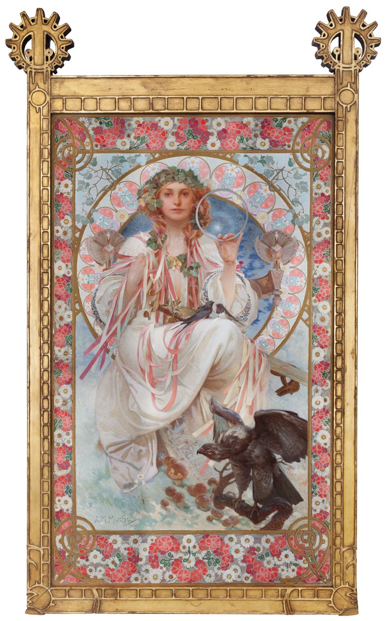 Portret Josephine Crane-Bradley jako Slavia autorstwa Alphonse Mucha