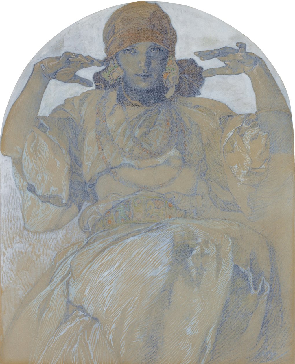 Portret artystów Córka Jarosława, ok. 1930 r. 1924 autorstwa Alphonse Mucha
