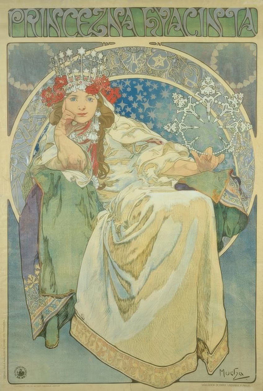 Księżniczka Hiacynt autorstwa Alphonse Mucha