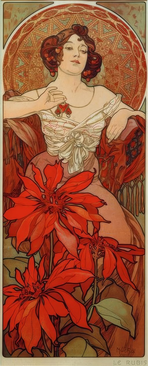 Ruby autorstwa Alphonse Mucha