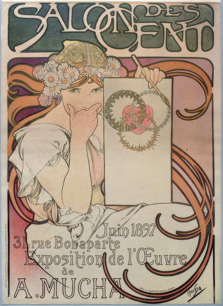 Salon des Cent autorstwa Alphonse Mucha
