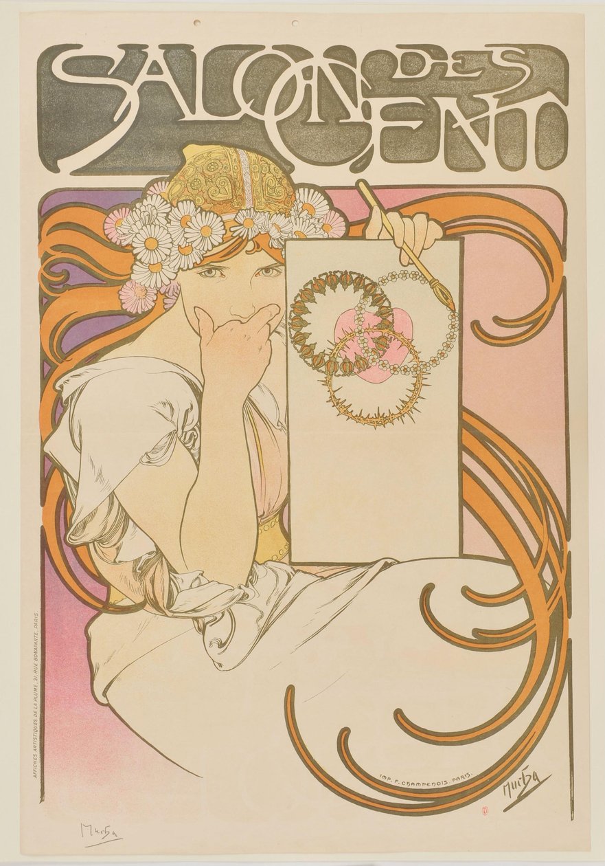 [Salon des Cent. Czerwiec 1897 r. (odbitka przed wydaniem)] autorstwa Alphonse Mucha