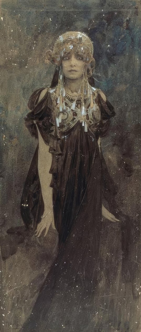 Sarah Bernhardt w roli Medei autorstwa Alphonse Mucha