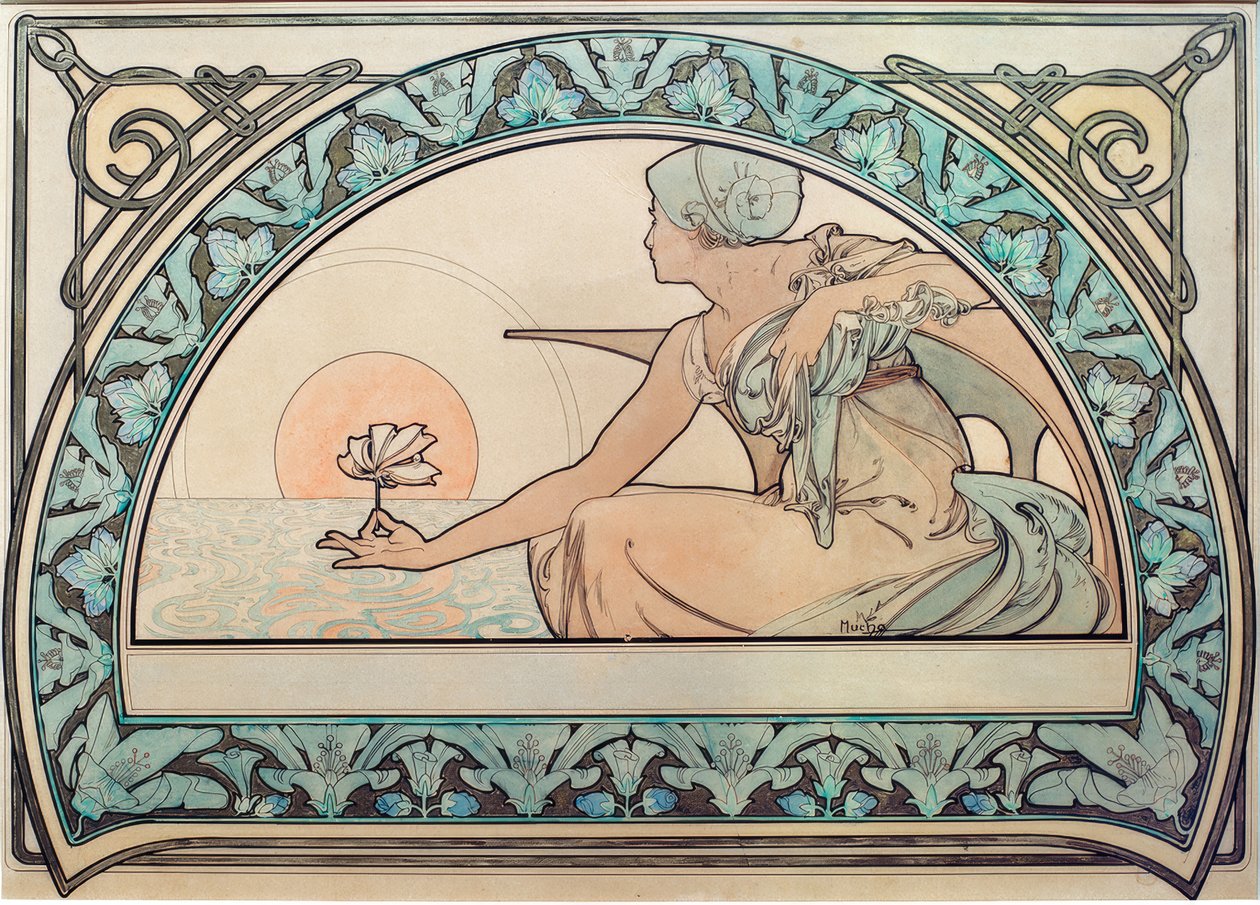 Seerose autorstwa Alphonse Mucha